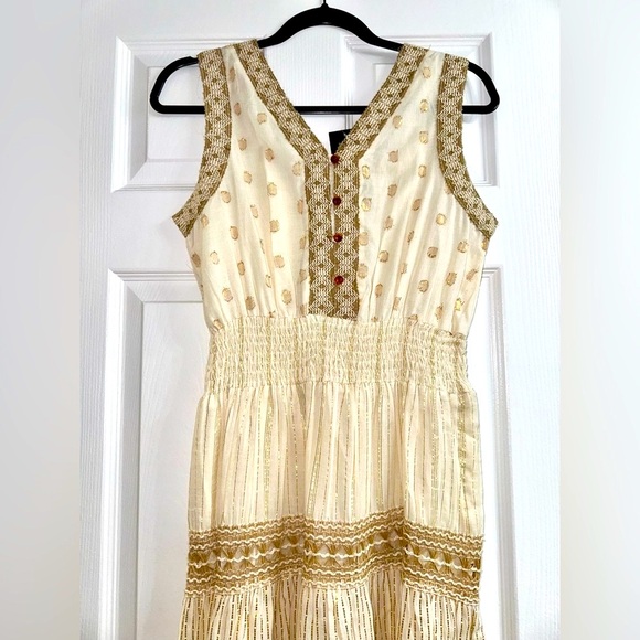 Bohemian Cotton Maxi Dress NWT - Picture 4 of 10